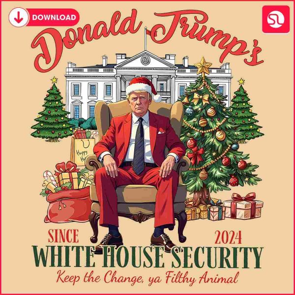 Donald Trumps White House Security Santa Hat PNG Image