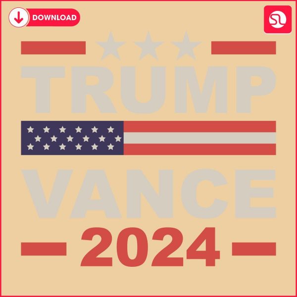 Trump Vance Election 2024 American Flag SVG