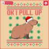 Cheerful Christmas Capybara SVG Design