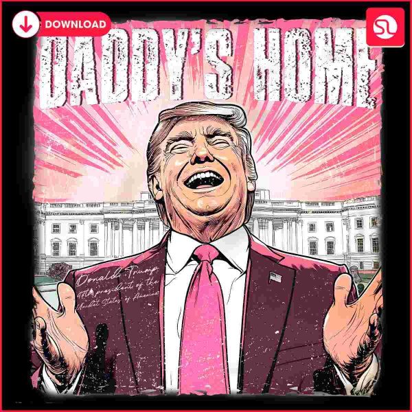 Vintage Comic Dads Home at White House SVG