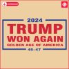 Golden Age of America 2024 Trumps Victory in SVG