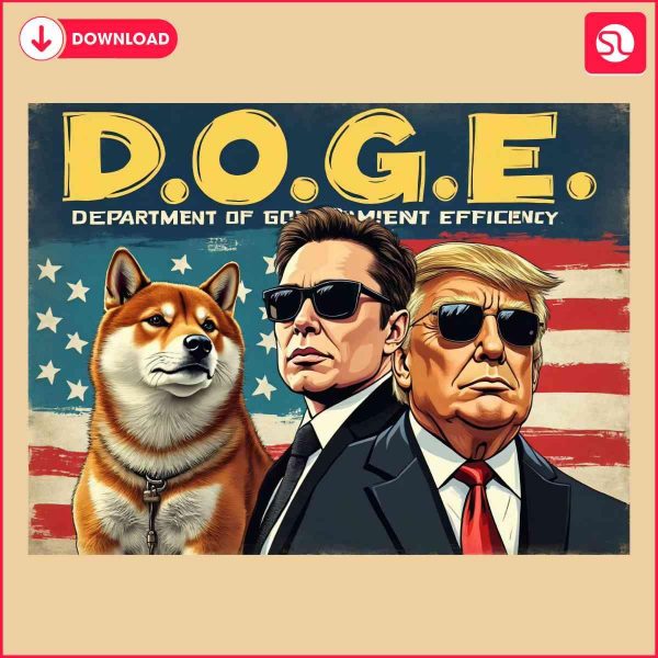 Streamline Government with Elon Musk Trump Doge PNG