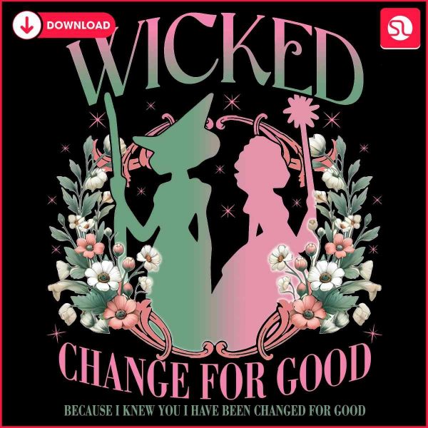 Glittering Floral Magic Transform with Wicked Movie PNG