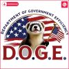 USA Flag PNG with Doge Department for Ferret Efficiency