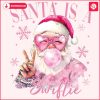 Pink Christmas Santa PNG for Swifties Holiday Cheer