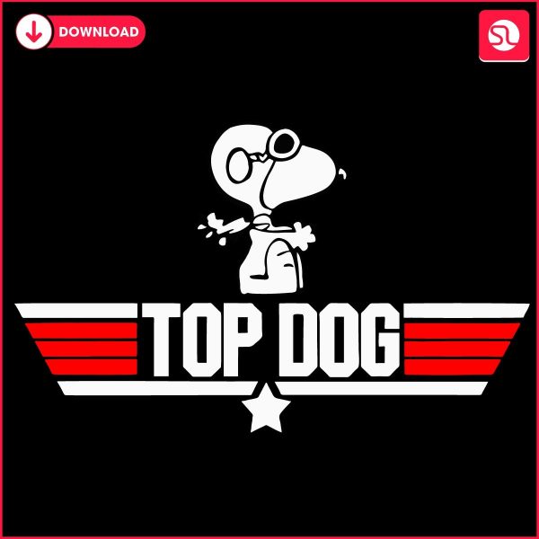 Snoopy Takes Flight in Top Gun Parody SVG