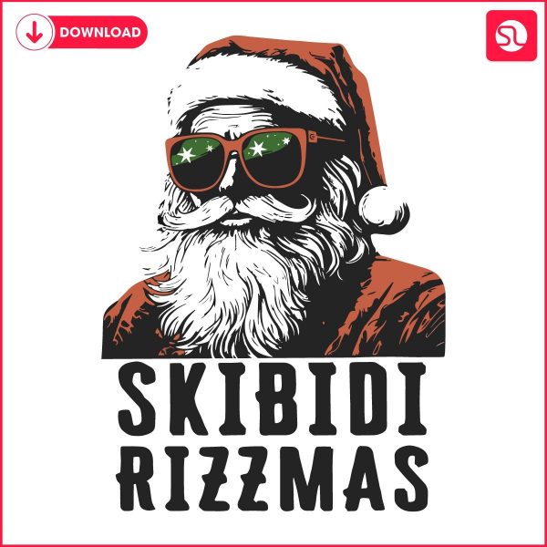 Santa Claus Skibidi Rizzmas SVG for Christmas Fun