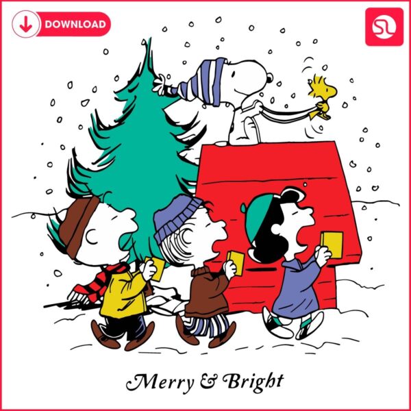 Bright and Merry Christmas Peanuts SVG Delight