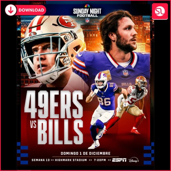 Buffalo Bills Vs San Francisco 49Ers Sunday Night Football PNG