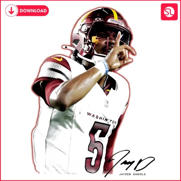 Jayden Daniels Exclusive Signature in SVG for Washington Commanders