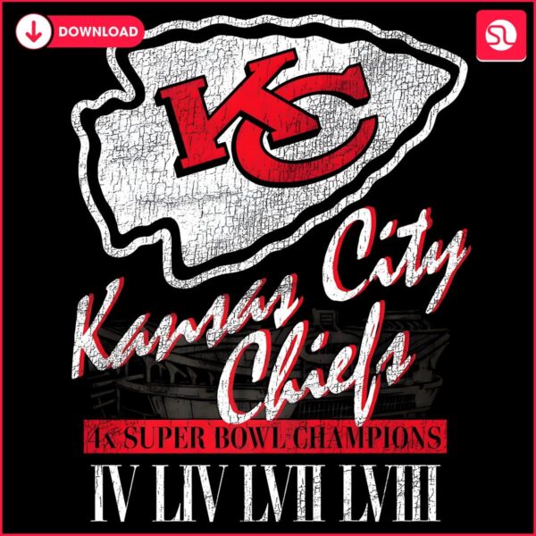 Unearth the 4X Super Bowl Glory with Vintage Chiefs SVG