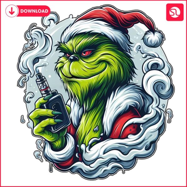 Funny Christmas Grinch Vaper PNG