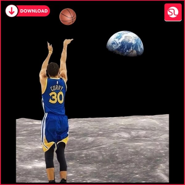 Stephen Curry Throws The Ball Into Space PNG