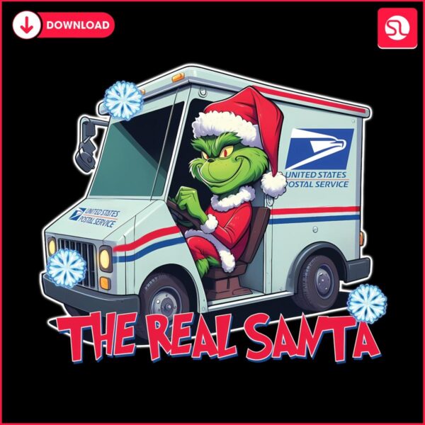 The Real Santa Funny Christmas Transporter Grinch PNG