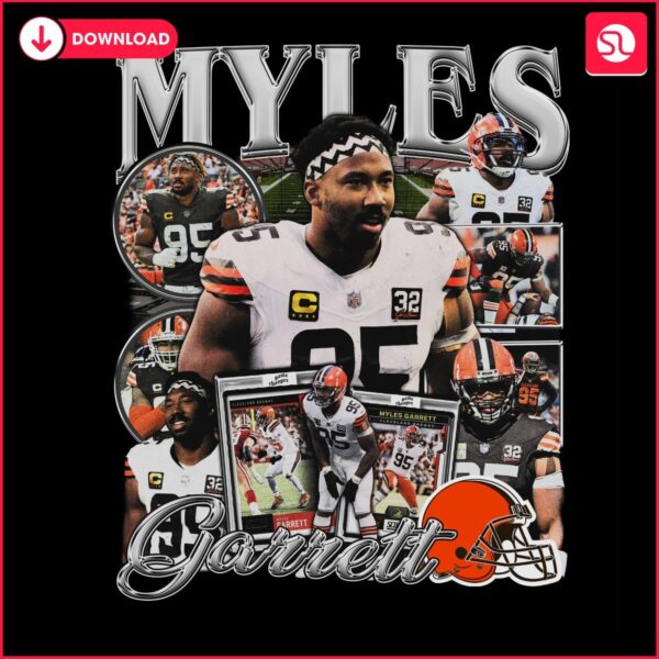 Vintage Myles Garrett 95 Cleveland Browns PNG