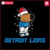 Cool Detroit Lions Fan Celebrating Christmas in SVG Style