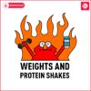 Hilarious Gym Enthusiast SVG Weights and Protein Shakes