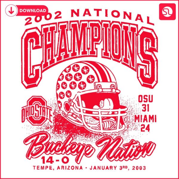 SVG of 2002 Ohio State Buckeyes Championship Football Triumph