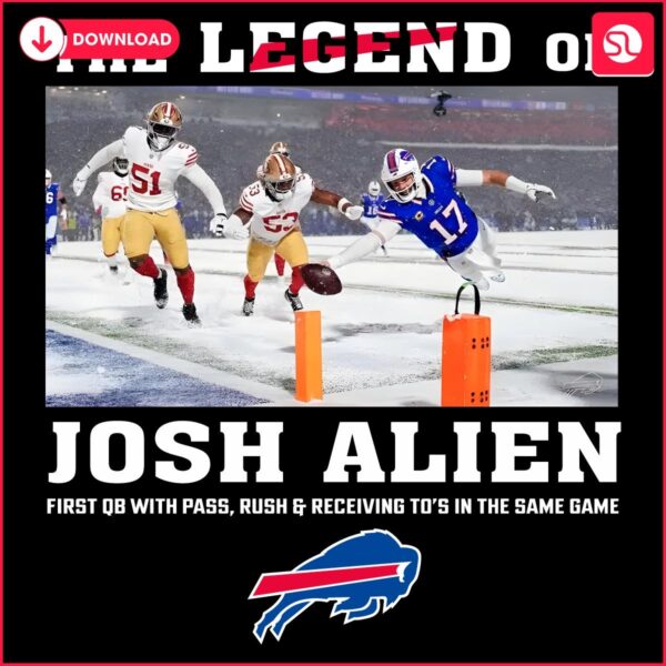 Josh Allen Buffalo Bills Legend in Stunning PNG