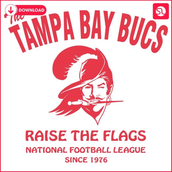 Raise The Flags Vintage Tampa Bay Bucs Football SVG