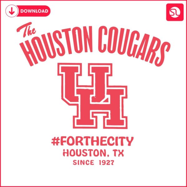 Retro Houston Cougars Football Forthecity SVG Design