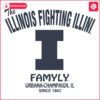 Retro Illinois Fighting Illini Football Family SVG