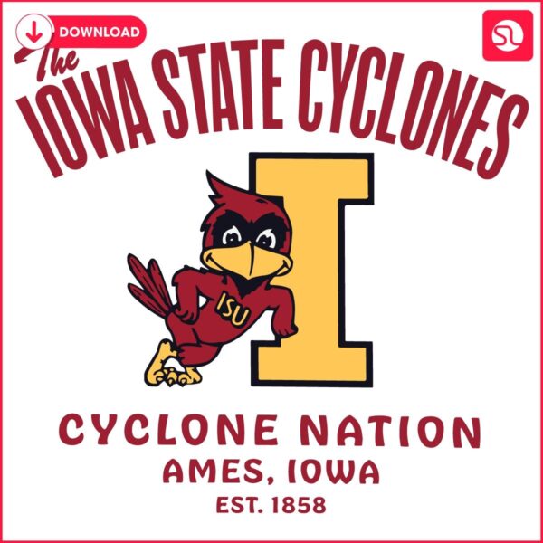 Retro Iowa State Cyclones Football Mascot SVG Design