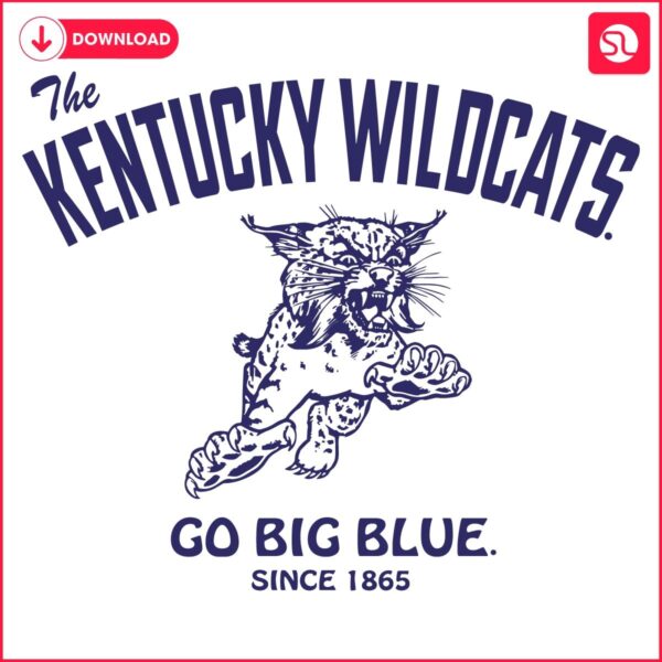 Retro Kentucky Wildcats Football Go Big Blue SVG