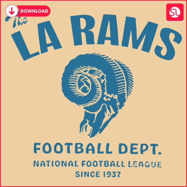 Retro LA Rams Football Dept SVG Design