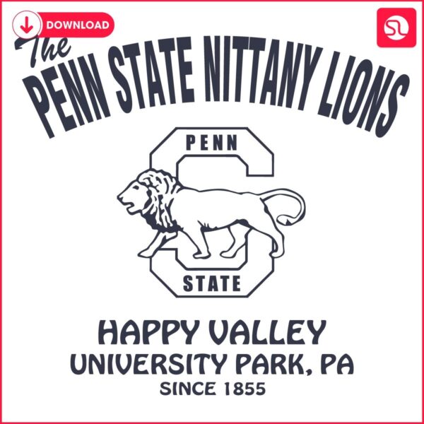 Retro Penn State Nittany Lions Football Logo SVG Delight