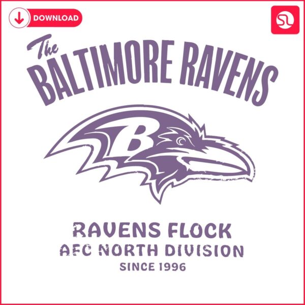 Retro Ravens Flock Baltimore Football SVG Design