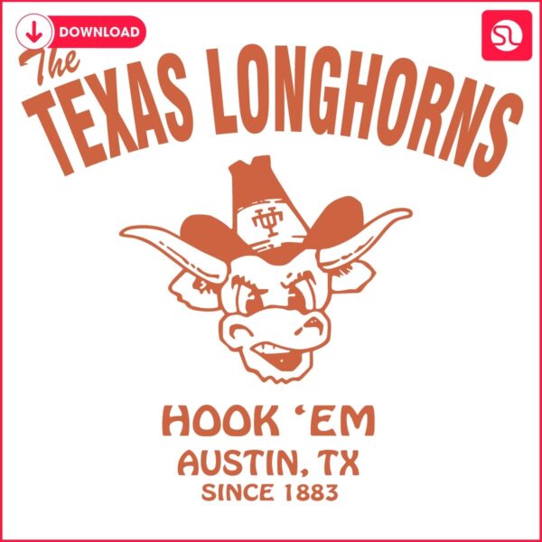 Retro Texas Longhorns Football Hook Em SVG Design