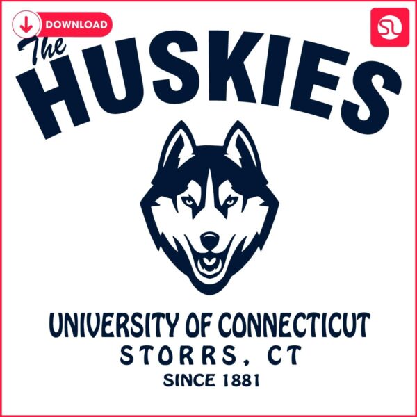 Retro UConn Huskies Football SVG Relive the Glory Days