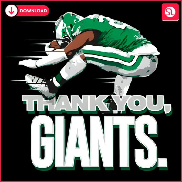 Saquon Barkleys Epic Backwards Hurdle Thank You Giants PNG