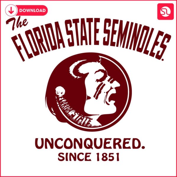 Unconquered Vintage Florida State Seminoles Football SVG