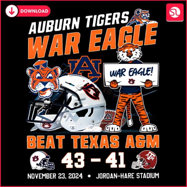 War Eagle Triumph Auburn vs Texas AM PNG