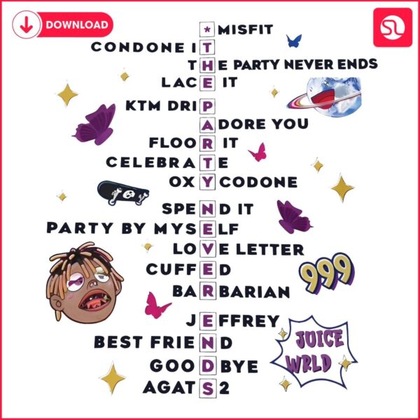 Juice Wrld The Partys Eternal Full Album in PNG