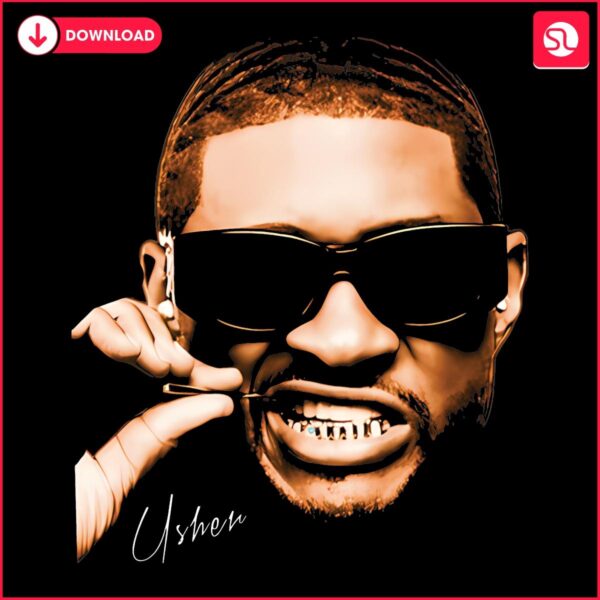 Ushers Iconic Signature in Bold PNG Format