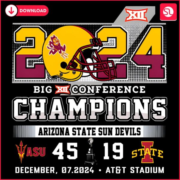 Arizona State Sun Devils 2024 Big 12 Champs in PNG Glory