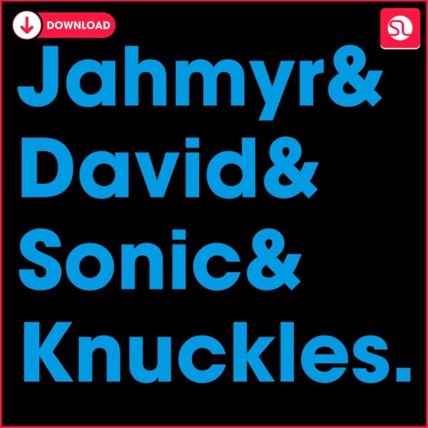 Jahmyr Gibbs David Montgomery Sonic Knuckles SVG Magic