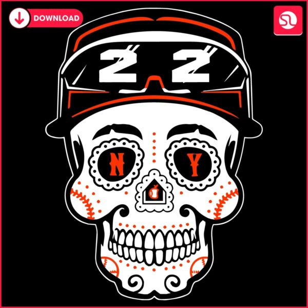 Juan Sotos NYC Yankees Sugar Skull SVG Design