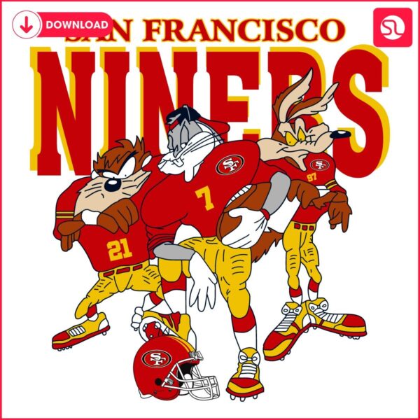 49ers Looney Tunes Football Fun in SVG