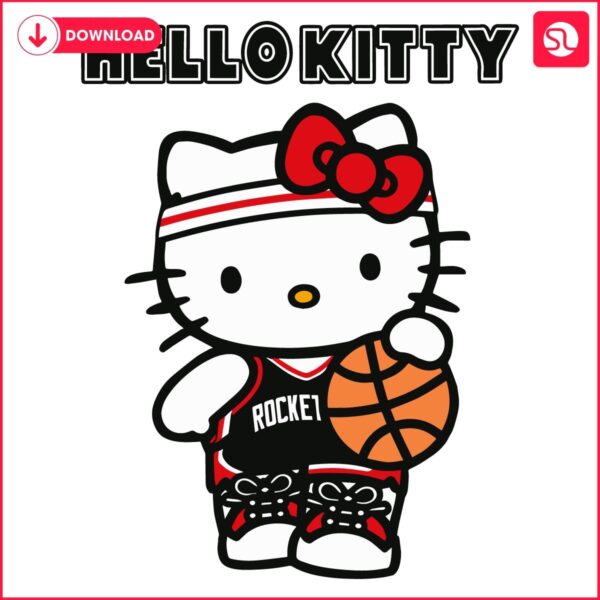 Hello Kitty Hoops Houston Rockets SVG Delight