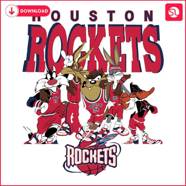 Looney Tunes Meets Houston Rockets NBA Basketball SVGPNG