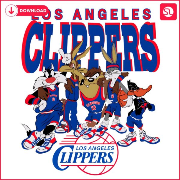 Looney Tunes Meets LA Clippers in NBA Basketball SVGPNG