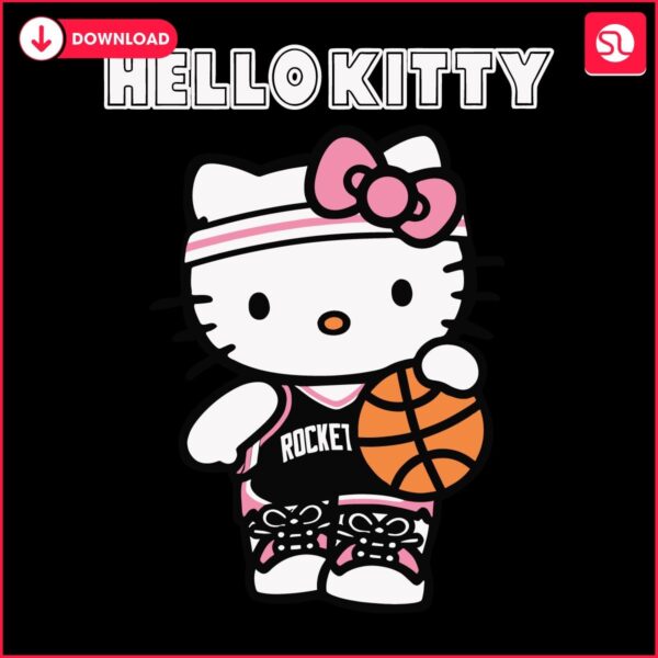 Hello Kitty Basketball SVG Houston Rockets Pink Edition