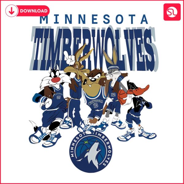 Minnesota Timberwolves x Looney Tunes NBA Basketball SVG Magic