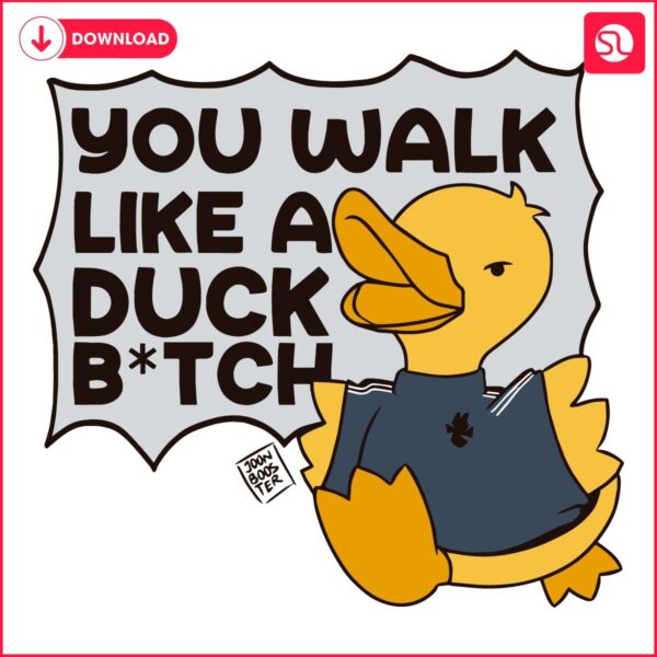 Quack Up Funny Duck Walk Meme SVG