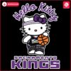 Hello Kitty Meets Sacramento Kings Basketball SVG Magic