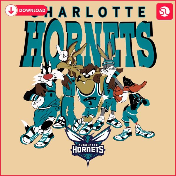 Looney Tunes Meets Charlotte Hornets NBA Basketball SVGPNG